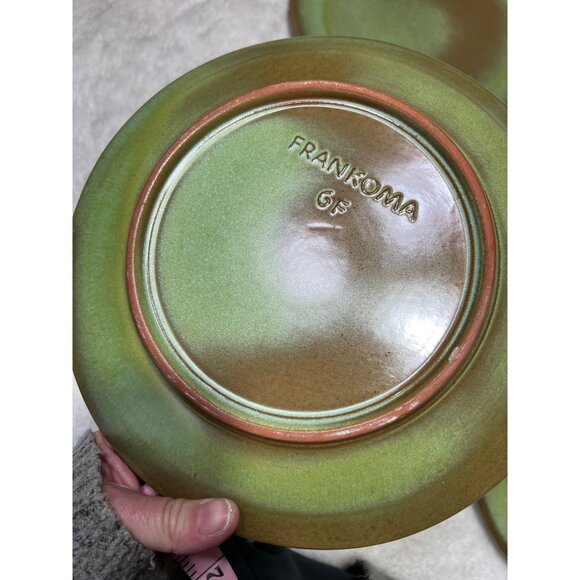 Frankoma Prairie green wagon wheel play lot of 4 - Picture 4 of 5